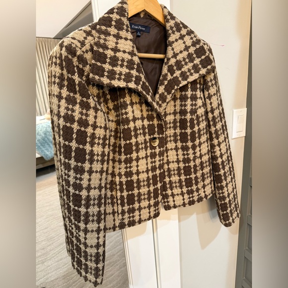 Evan-Picone Jackets & Blazers - Evan-Picone Vintage Women’s Blazer Size 10 Brown and Tan